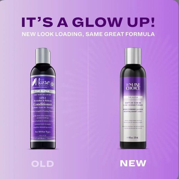 Кондиціонер-лівін 3в1 The Alpha Soft As Can Be Revitalize & Refresh 3-in-1 Co-Wash, Leave In, Detangler The Mane Choice 03025 фото